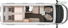 Grundriss Tag Knaus BoxLife 630 ME PLATINUM SELECTION Modell 2026 / Dieselheizung
