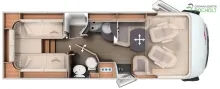 Grundriss Tag Carthago c2-tourer I 145 RB-LE comfort 4.2t Fahrassistenz-Paket