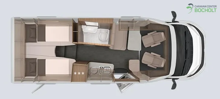 Grundriss Tag Knaus Van TI 650 MEG VANSATION Modell 2026