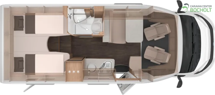 Grundriss Tag Knaus LIVE TI 650 MEG PLATINUM SELECTION Modell 2026 / Adaptiver Tempomat