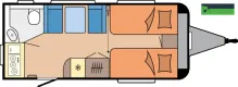 Grundriss Tag Hobby Excellent 460 SL Abverkauf / 1500 kg