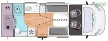 Grundriss Tag Challenger Graphite 270 Modell 2026 / Artic / Zubehör / Look