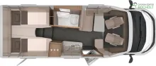 Grundriss Tag Knaus Van TI 650 MEG VANSATION Modell 206 / Adaptiver Tempomat