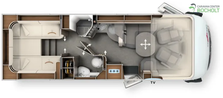 Grundriss Tag Carthago chic c-line I 4.9 LE L Polar-Paket ALDE