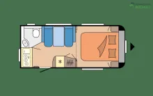 Grundriss Tag Hobby De Luxe 460 SFf Modell 2026