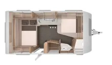 Grundriss Nacht Knaus Südwind 450 FU Black Selection Modell 2026