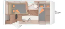 Grundriss Nacht Weinsberg CaraOne 420 QD Modell 2026