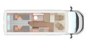 Grundriss Tag Weinsberg CaraBus EDITION FIRE 630 ME **2026**GREY*autonomes Fahren*