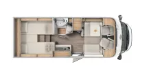 Grundriss Tag Carado VAN V347 pro + Automatik, Navi u. Kamera