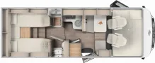 Grundriss Tag Carado I 447 180PS Autom., Maxi 4.4t, 5.Sitzplatz, C6E