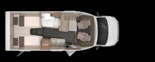 Grundriss Tag Knaus Van TI 640 MEG VANSATION VW Licht & Assistenz Paket
