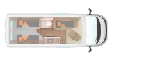 Grundriss Nacht Weinsberg CaraBus 600 ME EDITION [FIRE]