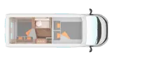 Grundriss Nacht Weinsberg CaraBus 600 MQ Edition FIRE Aufstelldach / Adaptiver Tempomat