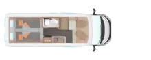 Grundriss Tag Weinsberg CaraBus EDITION FIRE 630 ME *Automatik*160 PS*