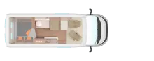 Grundriss Tag Weinsberg CaraBus GREY EDITION FIRE 600 MQ Sofort Verfügbar!