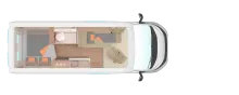 Grundriss Nacht Weinsberg CaraBus GREY EDITION FIRE 600 MQ *Automatik*