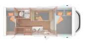Grundriss Nacht Weinsberg CaraHome 600 DKG
