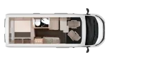 Grundriss Tag Knaus BoxLife 600 MQ Platinum Selection Aufstelldach, 180PS, Automatik