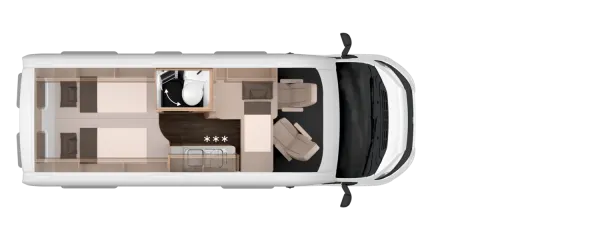 Nachtgrundriss Knaus BoxLife 600 ME Platinum Selection Nachtgrundriss Knaus BoxLife 600 ME Platinum Selection