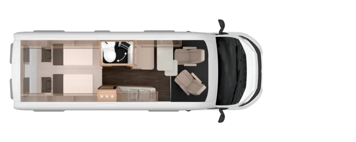 Grundriss Tag Knaus BoxLife 630 ME Platinum Selection Mietfahrzeug Verfügbar 11.2026