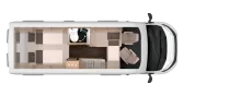 Grundriss Nacht Knaus BoxLife 630 ME PLATINUM SELECTION Modell 2026 / Abstandstempomat