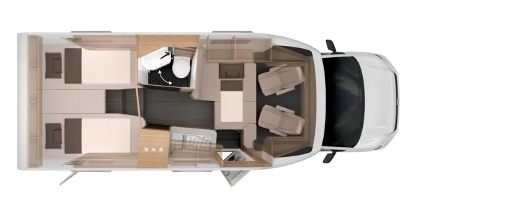 Grundriss Nacht Knaus Sky TI 650 MEG