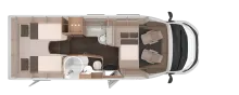 Grundriss Nacht Knaus LIVE TI 700 MEG PLATINUM SELECTION Adaptiver Tempomat / Lithium