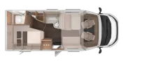 Grundriss Tag Knaus L!VE WAVE 650 MF Platinum Selection Licht&Sichtpaket, 3er Thule Li