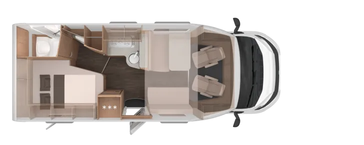 Grundriss Tag Knaus L!VE WAVE 650 MF Platinum Selection Licht&Sichtpaket, 3er Thule Li