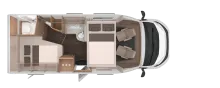 Grundriss Nacht Knaus L!VE WAVE 650 MF Platinum Selection Licht&Sichtpaket, 3er Thule Li
