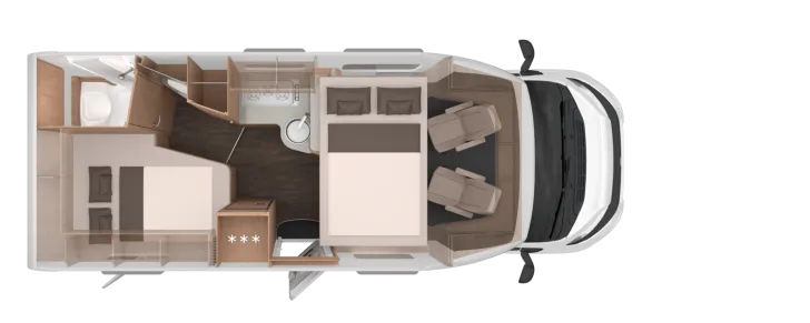 Grundriss Nacht Knaus L!VE WAVE 650 MF Platinum Selection Licht&Sichtpaket, 3er Thule Li
