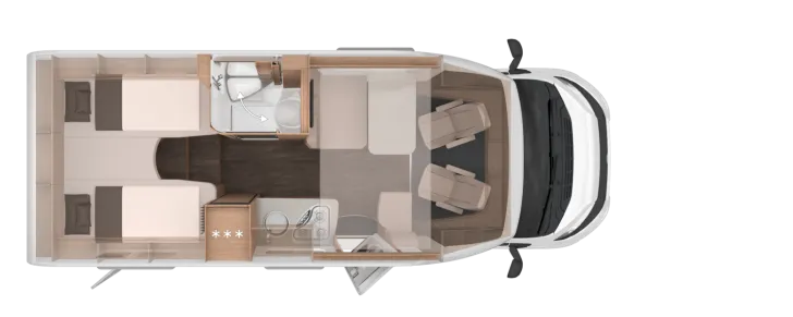 Grundriss Tag Knaus LIVE WAVE 650 MEG PLATINUM SELECTION Adaptiver Tempomat / Lithium / Markise