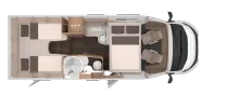 Grundriss Nacht Knaus L!VE WAVE 700 MEG Platinum Selection Sofort Verfügbar!