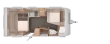 Grundriss Nacht Knaus Südwind 500 FU Black Selection Auflastung 1.800 kg, Mod. 2027