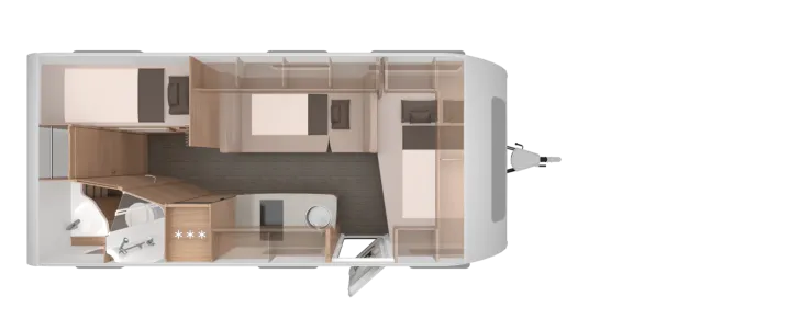 Grundriss Nacht Knaus Südwind 500 QDK Black Selection Gas-Paket, Spannbettuch-Set