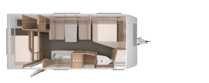 Grundriss Tag Knaus Südwind 540 FDK Black Selection Mobilanlage 12V, Garagentüre