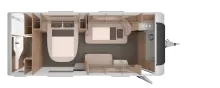 Grundriss Nacht Knaus Südwind 650 PXB Black Selection Klimaanlage Dach