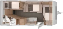 Grundriss Nacht Knaus Südwind 580 QS - 60 YEARS Top Ausgestattet