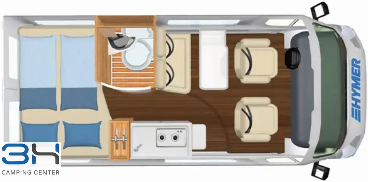 Grundriss Tag Hymer Free Blue Evolution 540
