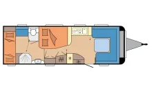 Grundriss Tag Hobby Prestige 720 KWFU Im Zulauf - Modell 2027