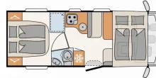 Grundriss Tag Etrusco I 6900 QB SAT - Alufelgen - gut gepflegt