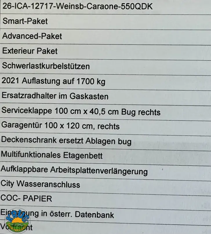 Fahrzeugbild Weinsberg CaraOne 550 QDK #4