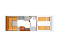 Grundriss Tag Phoenix Midi-Alkoven Daily 7200 RSL NEUFAHRZEUG Modell 26/27