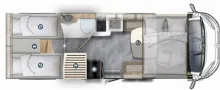 Grundriss Tag Eura Mobil Integra Line GT IL 726 EF Sofort Verfügbar /170PS/Autom/Backofen/Dunstabzugshaube/Mondial-Plus-Paket