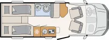 Grundriss Tag Dethleffs Globebus Performance T 46