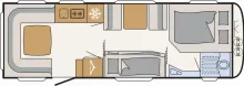 Grundriss Tag Dethleffs Camper 730 FKR Toilette alternativ, Snow-Plus