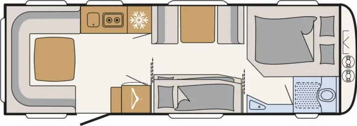 Grundriss Tag Dethleffs Camper 730 FKR Toilette alternativ, Snow-Plus
