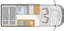 Grundriss Tag Dethleffs Globetrail 600 DK Fiat