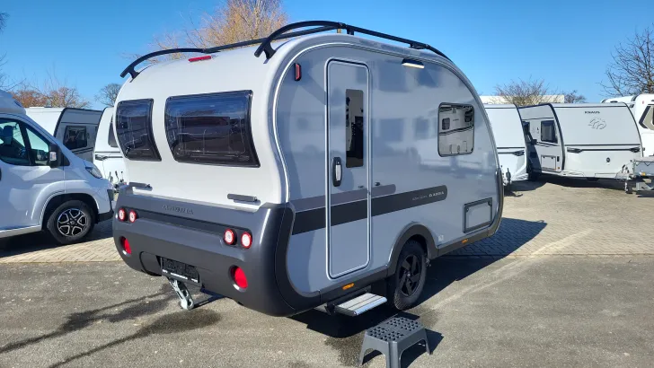 Seitlich Adria Action 391 LH Sports Mover/Fahrradträger