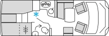 Grundriss Tag Bürstner B66 690 TD Sunroof